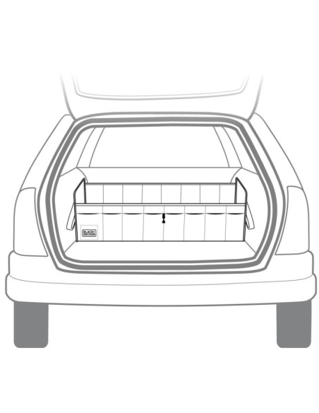 Organizer schowek 4 komory składany 110x30x30cm black + decker