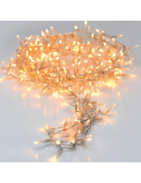 Lampki choinkowe łańcuch świetlny 720 led ciepły biały przeźroczysty przewód