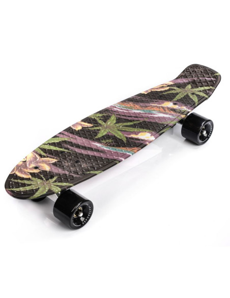 Deskorolka meteor flowers black 22606