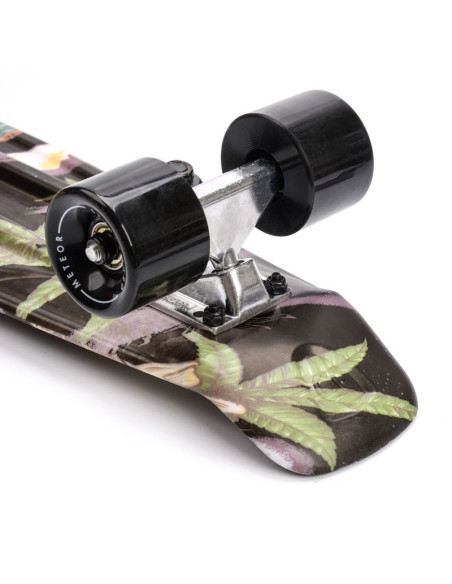 Deskorolka meteor flowers black 22606