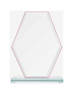 Trofeum szklane z rozklejoną podstawą