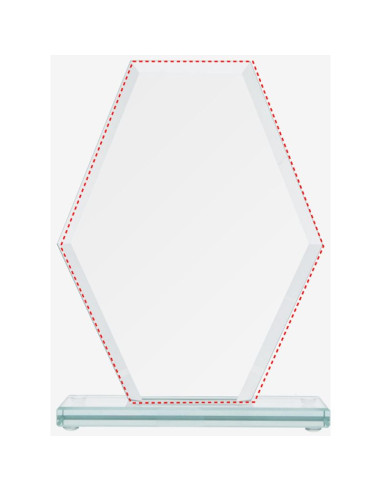 Trofeum szklane z rozklejoną podstawą