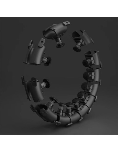 Hula hop plus size hms hhw12 z wypustkami i obciążnikiem czarny