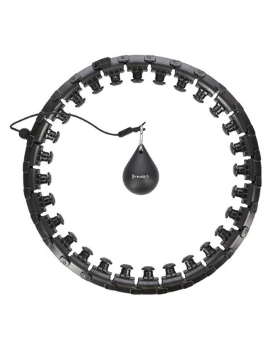 Hula hop plus size hms hhw12 z wypustkami i obciążnikiem czarny