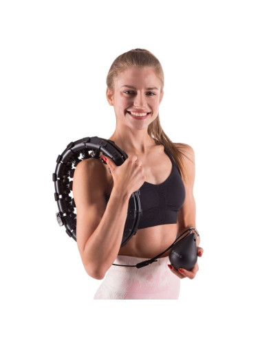 Hula hop plus size hms hhw12 z wypustkami i obciążnikiem czarny