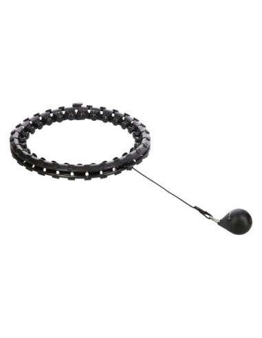 Hula hop plus size hms hhw12 z wypustkami i obciążnikiem czarny