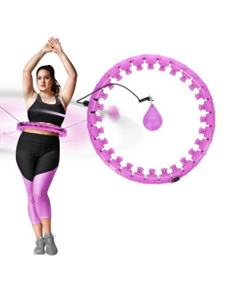 Hula hop plus size hms hhw12 z wypustkami i obciążnikiem fioletowy 2