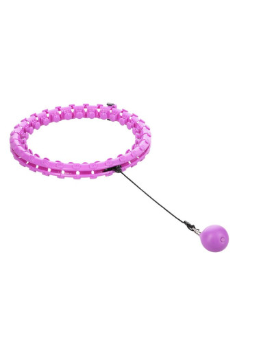 Hula hop plus size hms hhw12 z wypustkami i obciążnikiem fioletowy