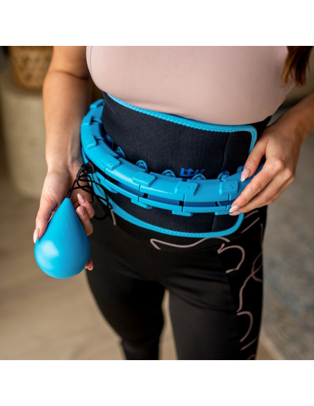 Fh01 blue hula hop z obciążnikiem