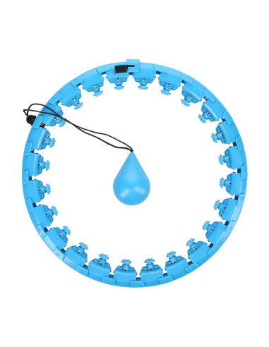 Fh01 blue hula hop z obciążnikiem