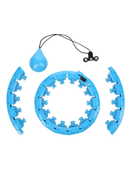 Fh01 blue hula hop z obciążnikiem