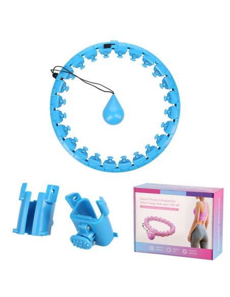 Fh01 blue hula hop z obciążnikiem