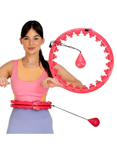 Fh01 red hula hop z obciążnikiem