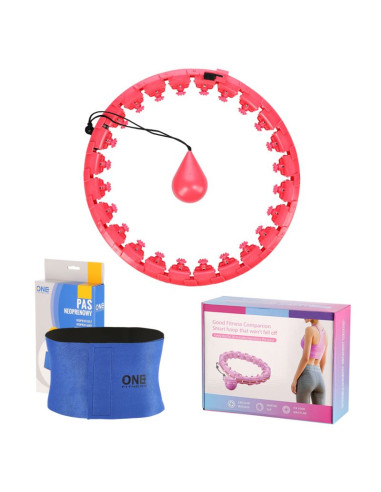 Fh01 red hula hop z obciążnikiem