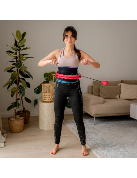 Fh01 red hula hop z obciążnikiem