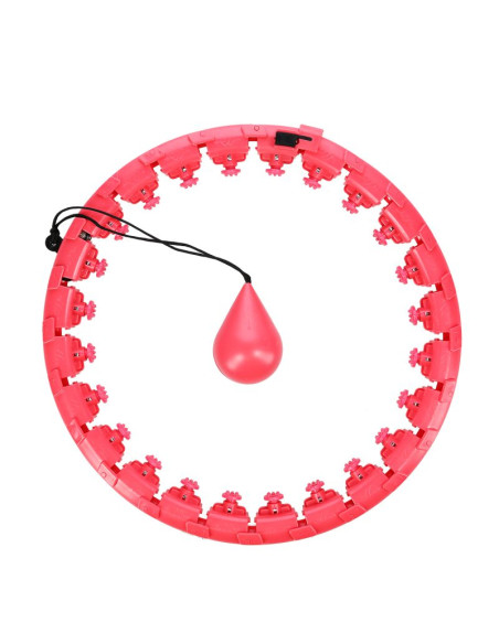 Fh01 red hula hop z obciążnikiem
