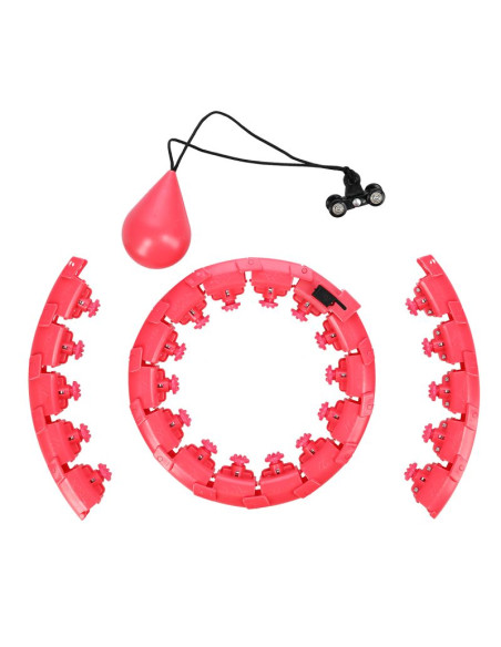 Fh01 red hula hop z obciążnikiem