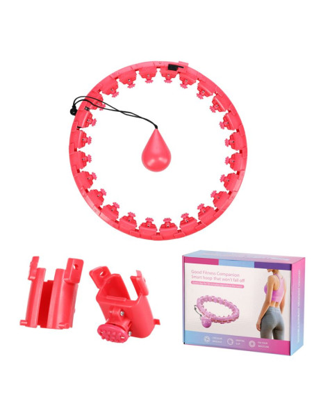 Fh01 red hula hop z obciążnikiem