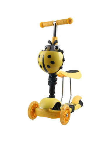 Hulajnoga balansowa jeździk 3w1 enero biedronka żółta