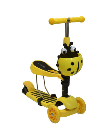 Hulajnoga balansowa jeździk 3w1 enero biedronka żółta