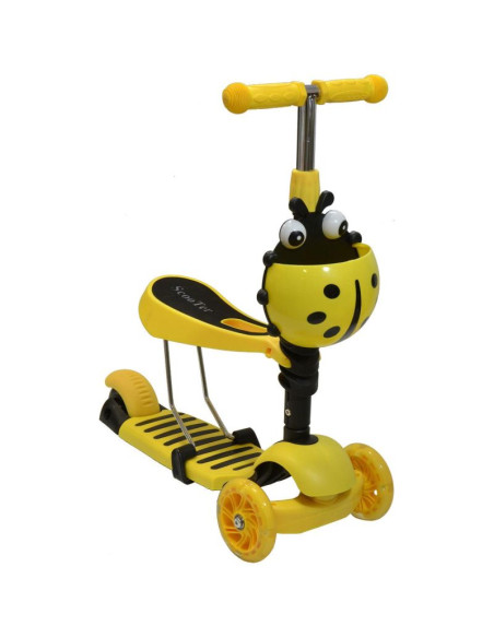 Hulajnoga balansowa jeździk 3w1 enero biedronka żółta