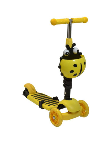 Hulajnoga balansowa jeździk 3w1 enero biedronka żółta