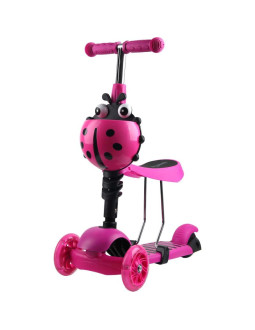 Hulajnoga balansowa jeździk 3w1 enero biedronka różowa 2