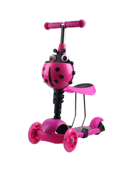Hulajnoga balansowa jeździk 3w1 enero biedronka różowa