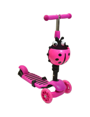 Hulajnoga balansowa jeździk 3w1 enero biedronka różowa