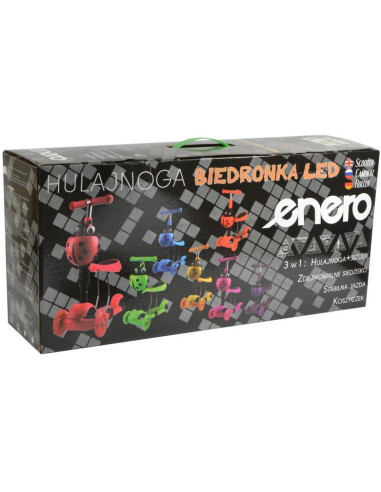 Hulajnoga balansowa jeździk 3w1 enero biedronka różowa