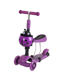 Hulajnoga balansowa jeździk 3w1 enero biedronka fioletowa 2