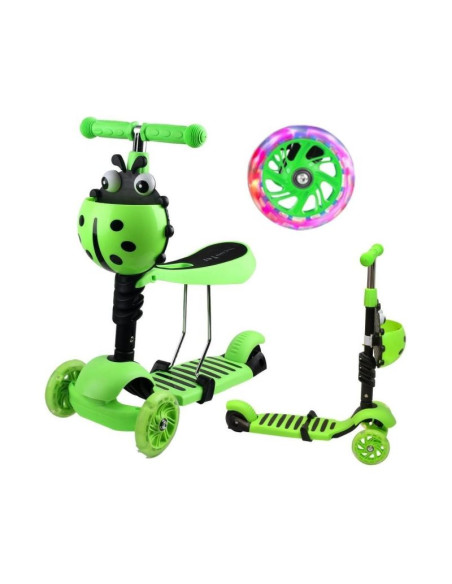 Hulajnoga balansowa jeździk 3w1 enero biedronka zielona