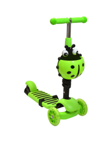 Hulajnoga balansowa jeździk 3w1 enero biedronka zielona