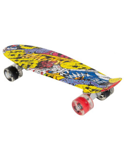 Deskorolka plastikowa 22 cale enero graffiti led 1030869 2