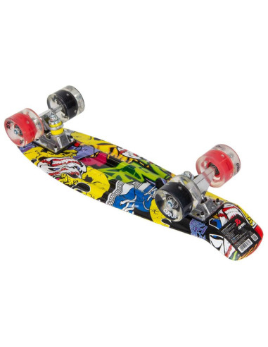 Deskorolka plastikowa 22 cale enero graffiti led 1030869