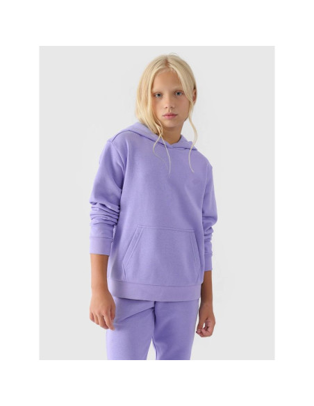 Bluza dresowa nierozpinana z kapturem dziewczęca 4f junior 4fjwmm00tswsf1316-32s