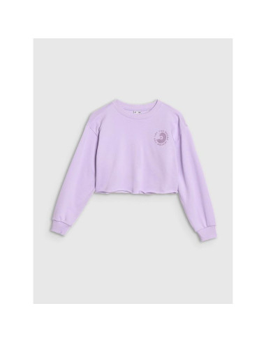 Bluza dresowa nierozpinana bez kaptura dziewczęca 4f 4fjwss25tswsf1504-52s