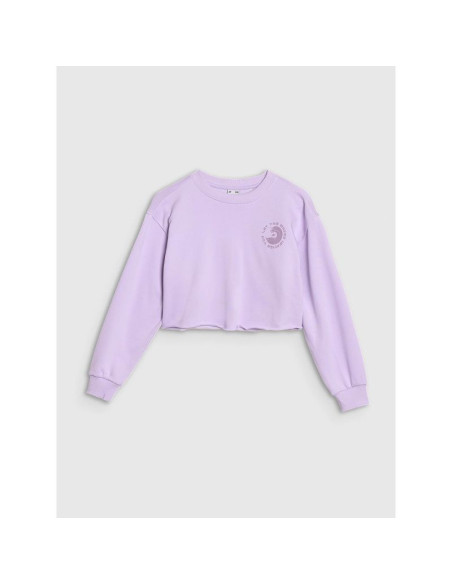 Bluza dresowa nierozpinana bez kaptura dziewczęca 4f 4fjwss25tswsf1504-52s