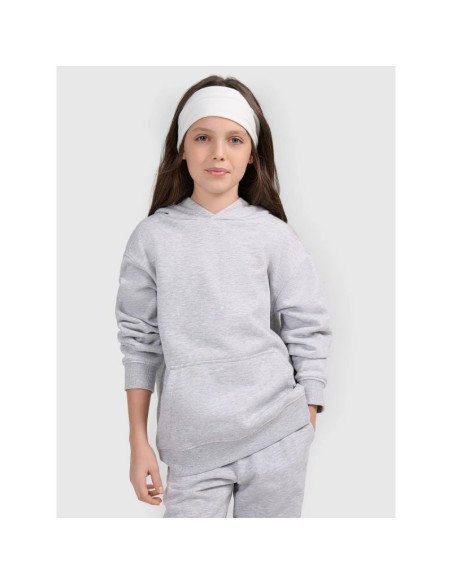 Bluza dresowa nierozpinana z kapturem dziewczęca 4f 4fjwmm00tswsf1862-25m