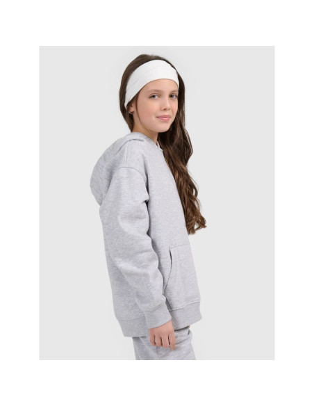 Bluza dresowa nierozpinana z kapturem dziewczęca 4f 4fjwmm00tswsf1862-25m