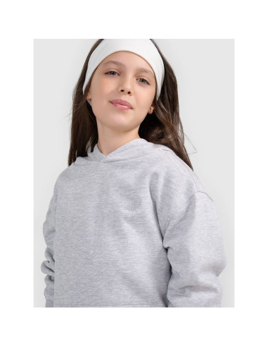Bluza dresowa nierozpinana z kapturem dziewczęca 4f 4fjwmm00tswsf1862-25m