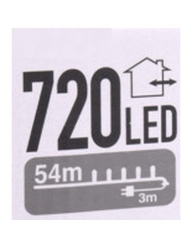 Lampki choinkowe łańcuch świetlny 720 led zimny biały