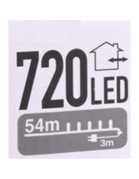 Lampki choinkowe łańcuch świetlny 720 led zimny biały