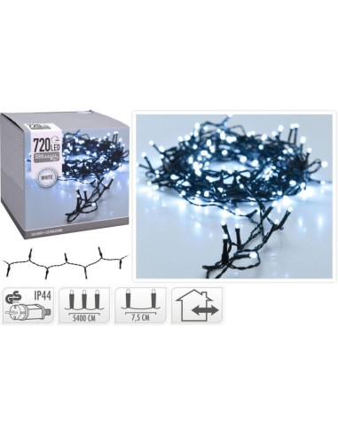 Lampki choinkowe łańcuch świetlny 720 led zimny biały