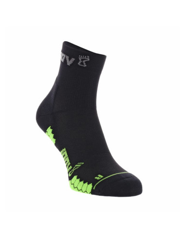 Skarpety inov-8 trailfly sock mid. czarno-zielone. dwupak.