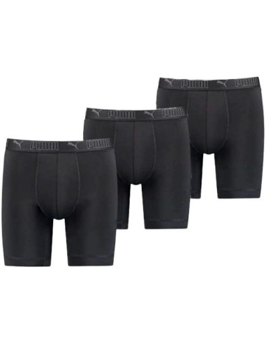 Puma bokserki majtki męskie long 3-pack czarne wygodne