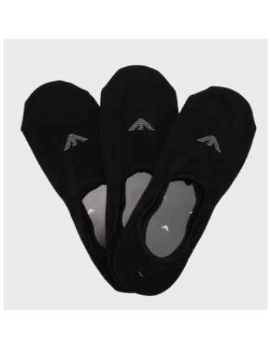 Emporio armani skarpety mikrostopki calza bawełna czarne 3-pack