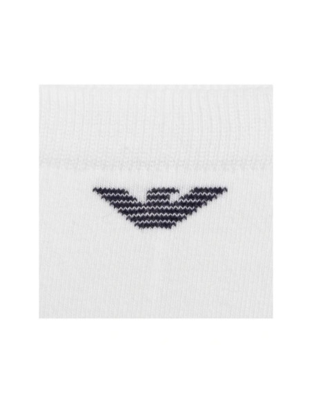 Emporio armani skarpety stopki calza bawełna białe wygodne 3-pack