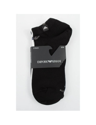 Emporio armani skarpety stopki calza bawełna wygodne 3-pack granatowe czarne białe