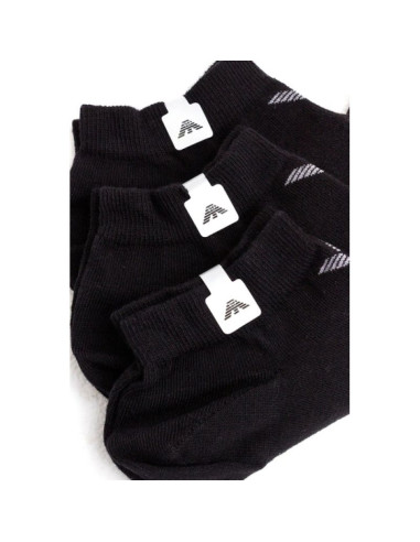 Emporio armani skarpety stopki calza bawełna czarne wygodne 3-pack